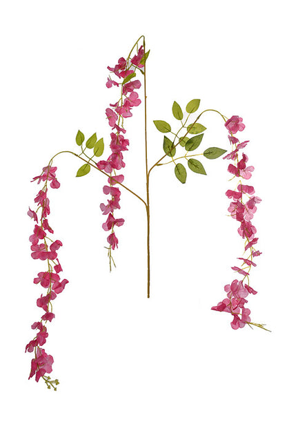37.5" Silk Wisteria Hanging Spray Hot Pink Pkg/12