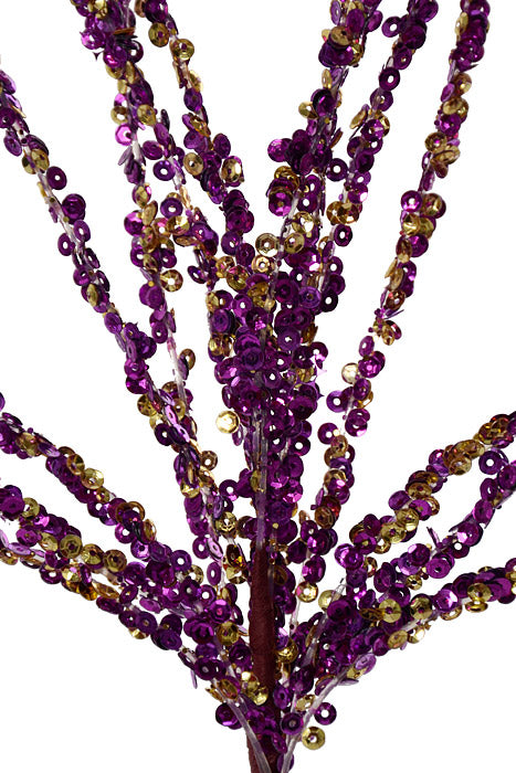 36" Sequin Loop Spray Magenta Gold