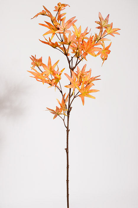 31.5" Silk Maple Leaf Spray Orange