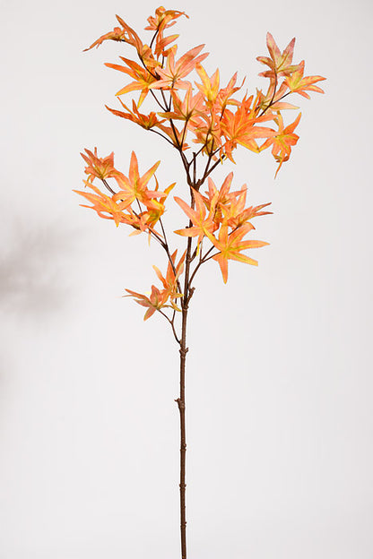 31.5" Silk Maple Leaf Spray Orange