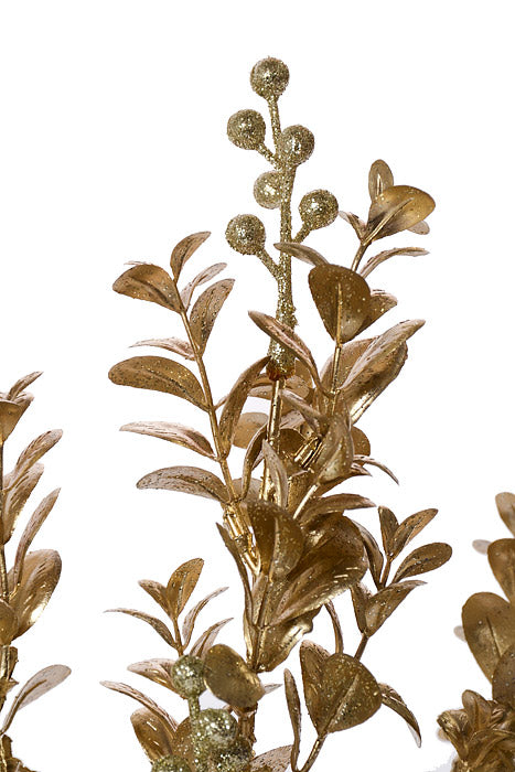 17" Boxwood Berry Bush Champagne