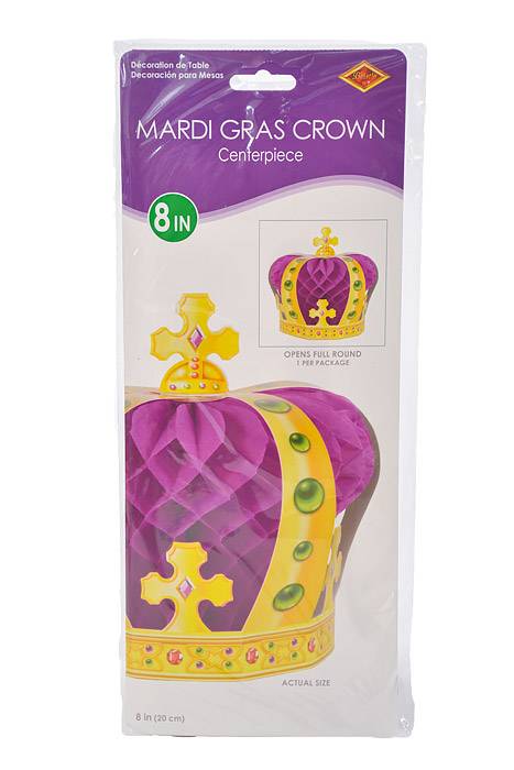8" Mardi Gras Crown Centerpiece