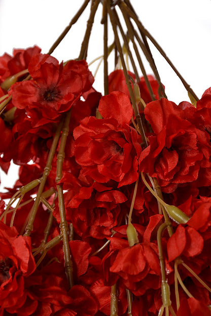 39.5" Silk Cherry Blossom Bush Red