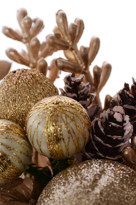 7.5" Ball Cone Eucalyptus Pick Champagne Pkg/12