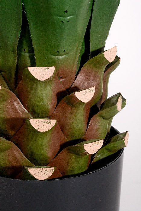 35.5" Artificial Agave Plant In Pot Green