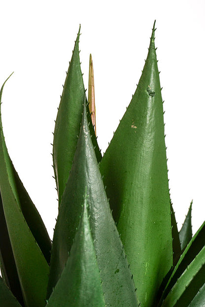 35.5" Artificial Agave Plant In Pot Green