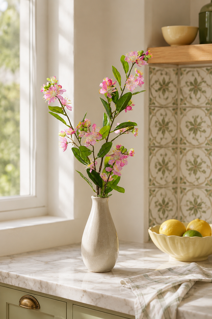 35" Silk Blossom Spray Pink
