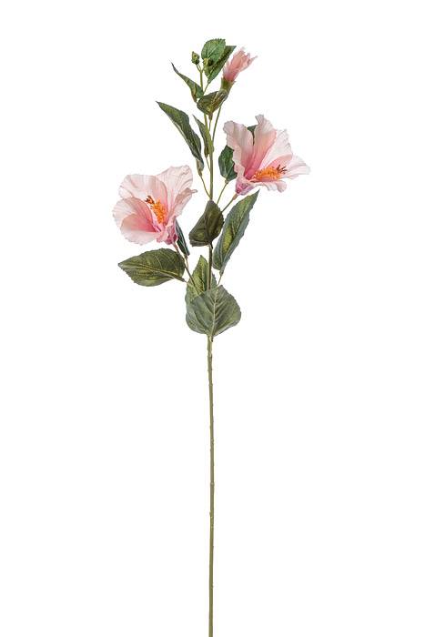 31" Silk Hibiscus Spray W/bud Pink
