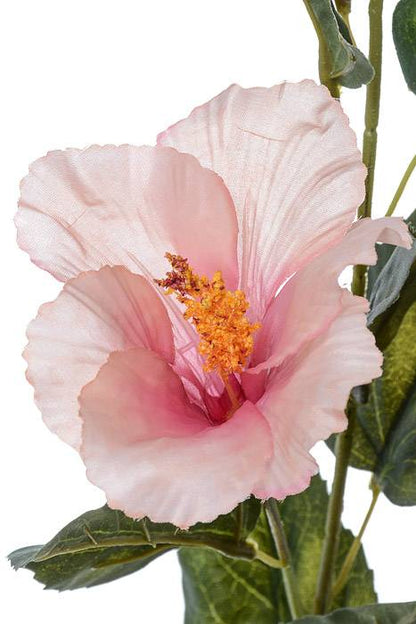 31" Silk Hibiscus Spray W/bud Pink