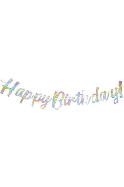 8.25" X 5 Ft Happy Birthday Streamer Silver