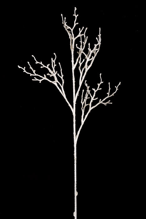 36" Iced Twig Spray White