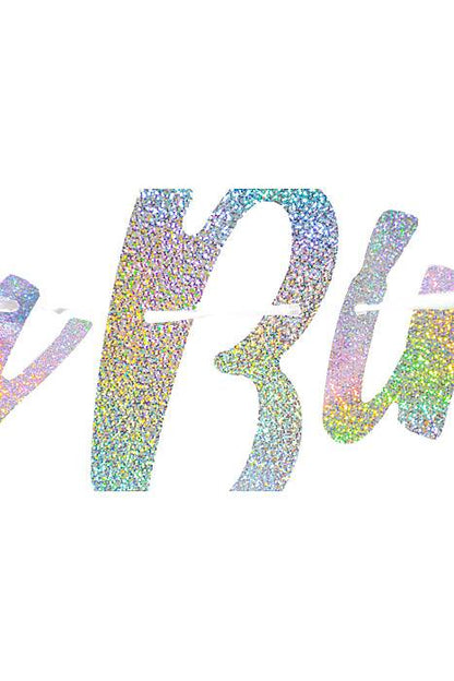 8.25" X 5 Ft Happy Birthday Streamer Silver