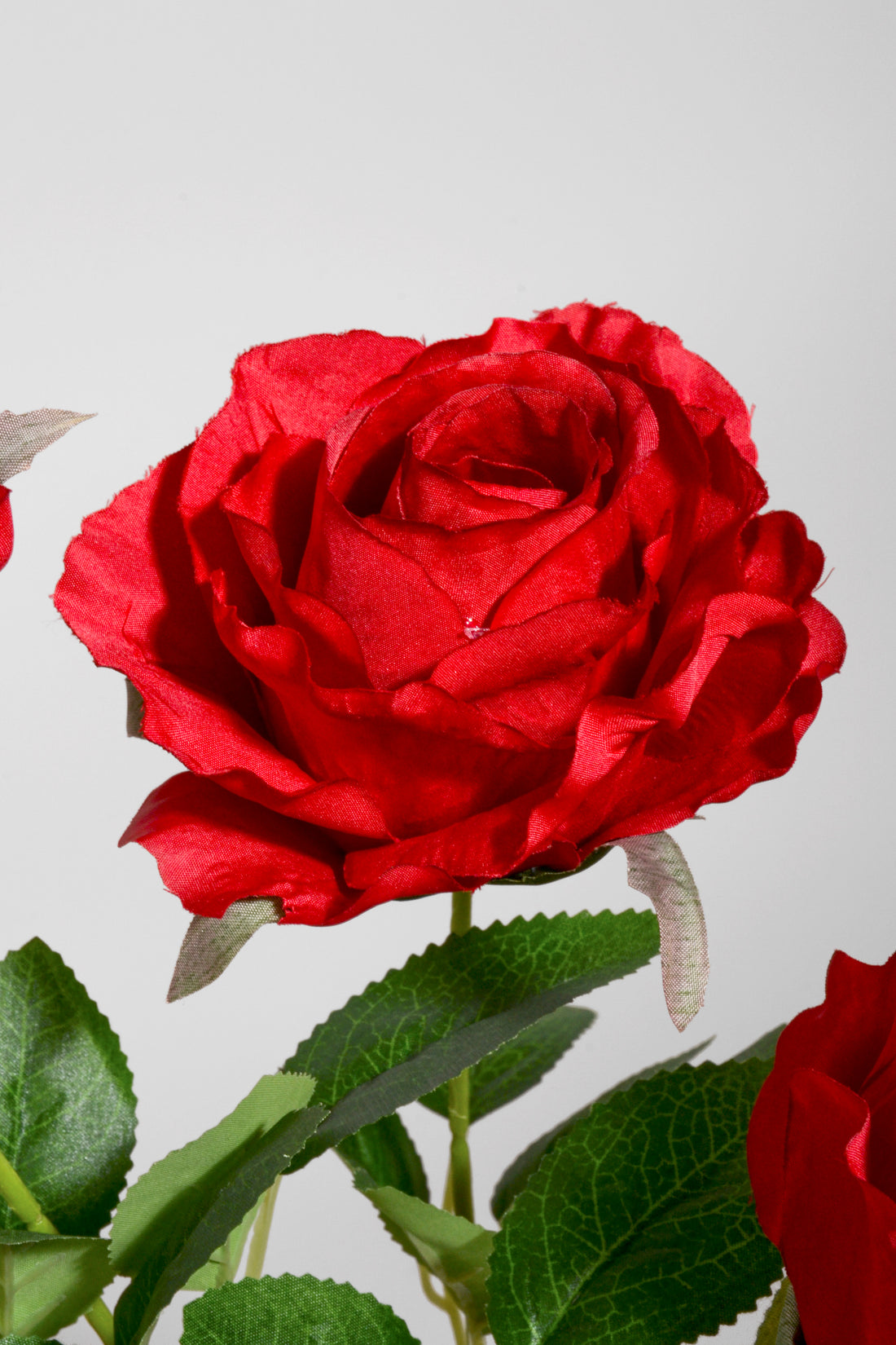 19" Silk Rose Bush Red