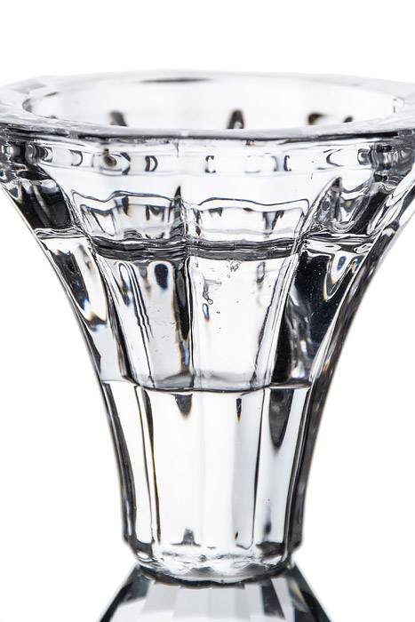 3.5&quot; Crystal Single Candle Holder Clear