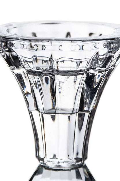 3.5&quot; Crystal Single Candle Holder Clear