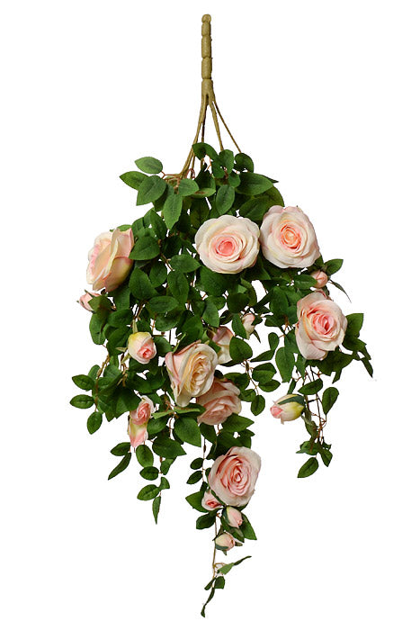 33.5" Rose Hanging Bush Light Pink