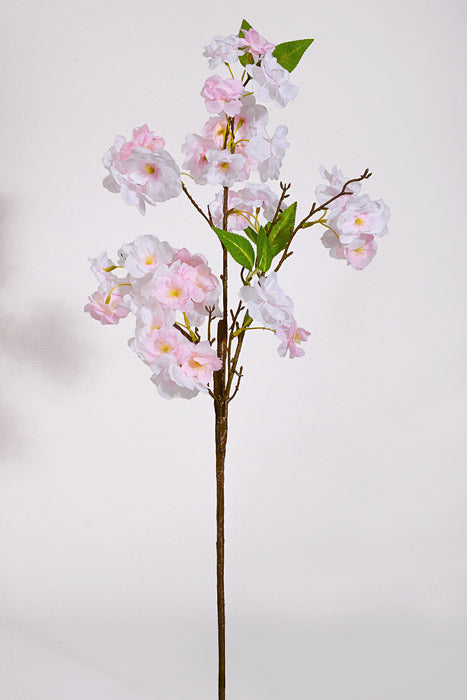 25" Silk Cherry Blossom Spray Light Pink