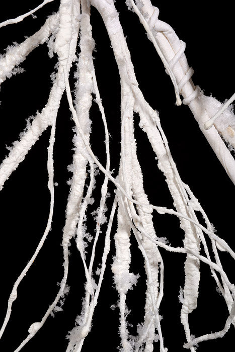 48" Plastic Snowed Winter Branch Garland White Snow