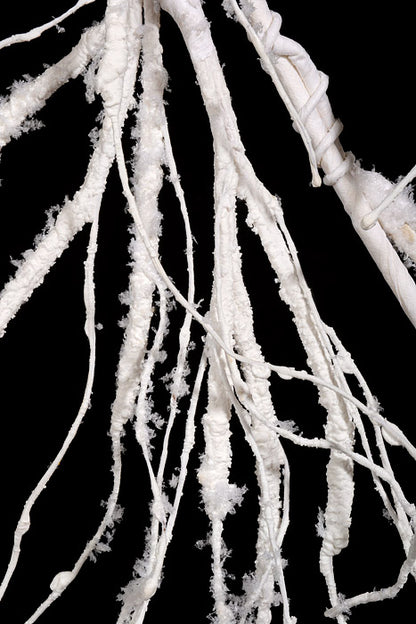 48" Plastic Snowed Winter Branch Garland White Snow