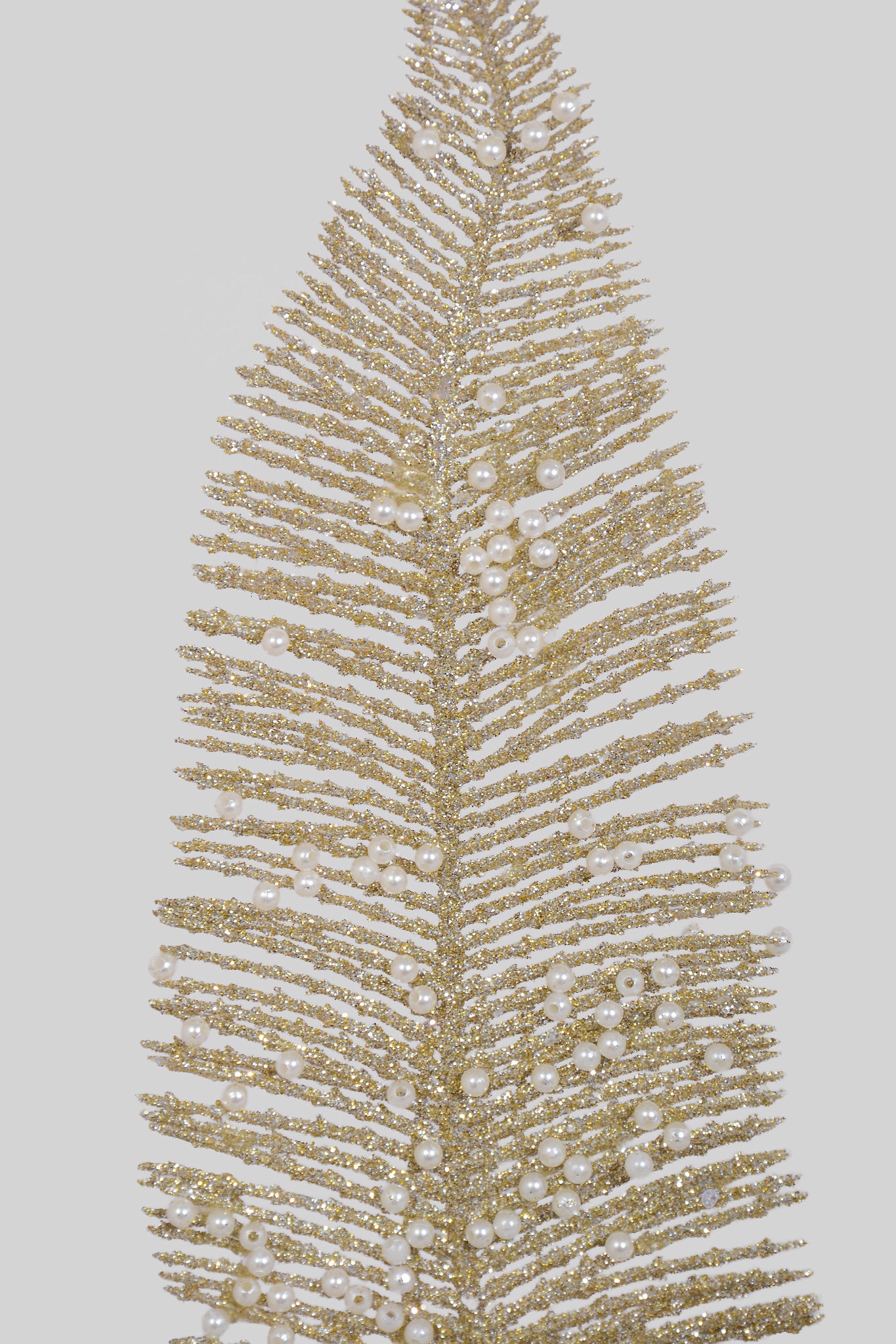 24.5" Pearl Fern Glitter Spray Champagne