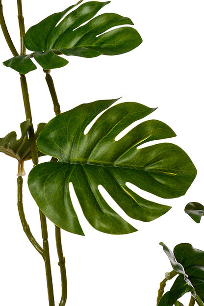 31" Monstera Leaf Spray Green