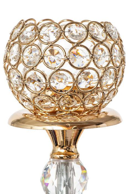 32&quot; Metal 5-glite Candelabrum Gold