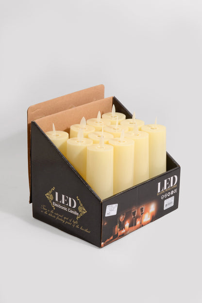 2" X 6.25" LED Candles Amber Pkg/12