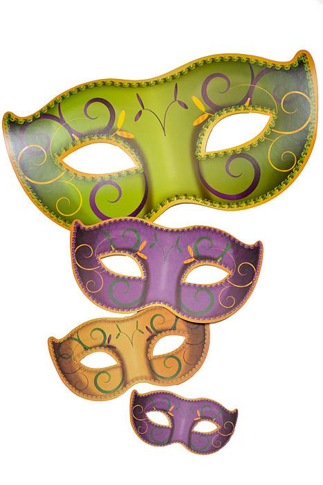 6.25"-18.25" Mardi Gras Mask Cutouts