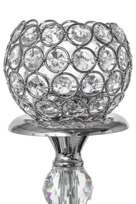 32&quot; Metal 5-glite Candelabrum Silver