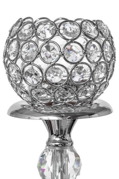 32&quot; Metal 5-glite Candelabrum Silver