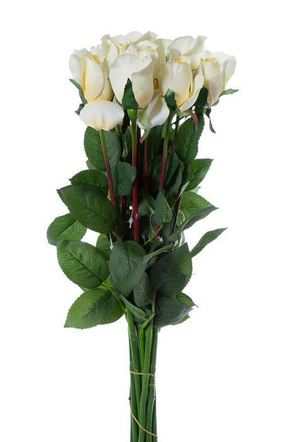 Silk Planters Rose Bud Candle White Pkg/12