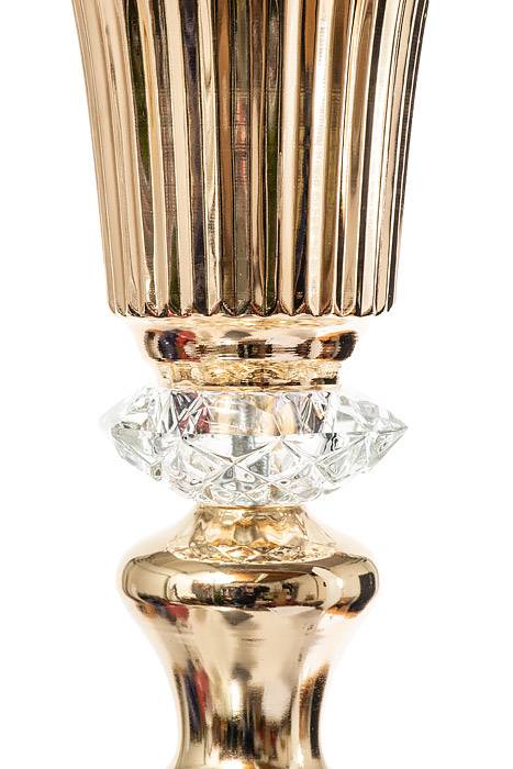 22&quot; Metal Candle Holder/bouquet Stand Gold