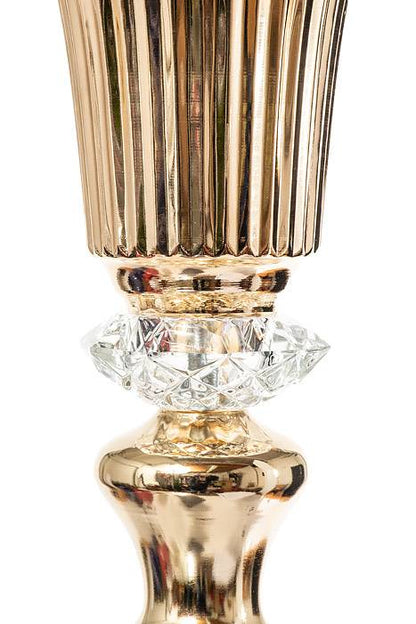 22&quot; Metal Candle Holder/bouquet Stand Gold