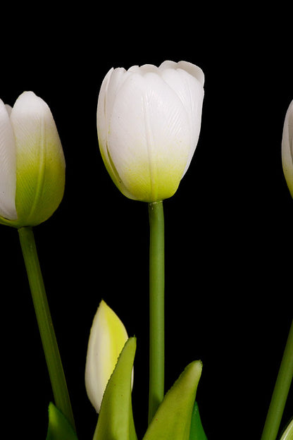 15.5" Artificial Tulip Bundle White