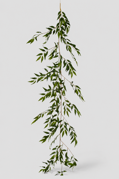 72" Artificial Smilax Leaves Garland Green