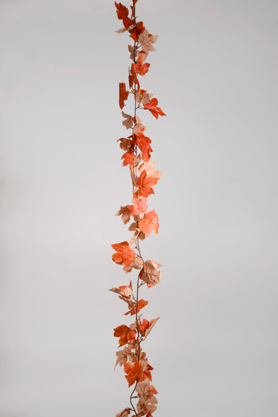 5.9Ft Artificial Maple Leave Garland Dark Orange