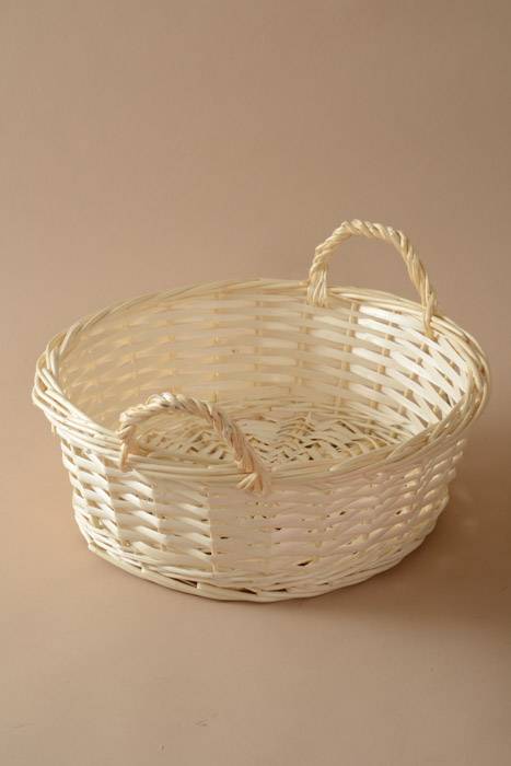 11.5" Round Willow Tray Natural