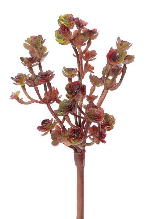 8.5" Artificial Sedum Pick Green/burgundy