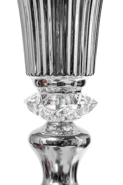 22&quot; Metal Candle Holder/bouquet Stand Silver