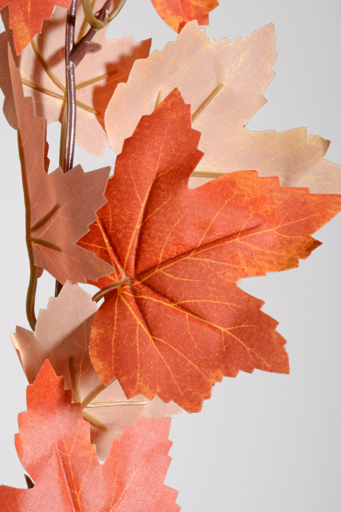 5.9Ft Artificial Maple Leave Garland Dark Orange