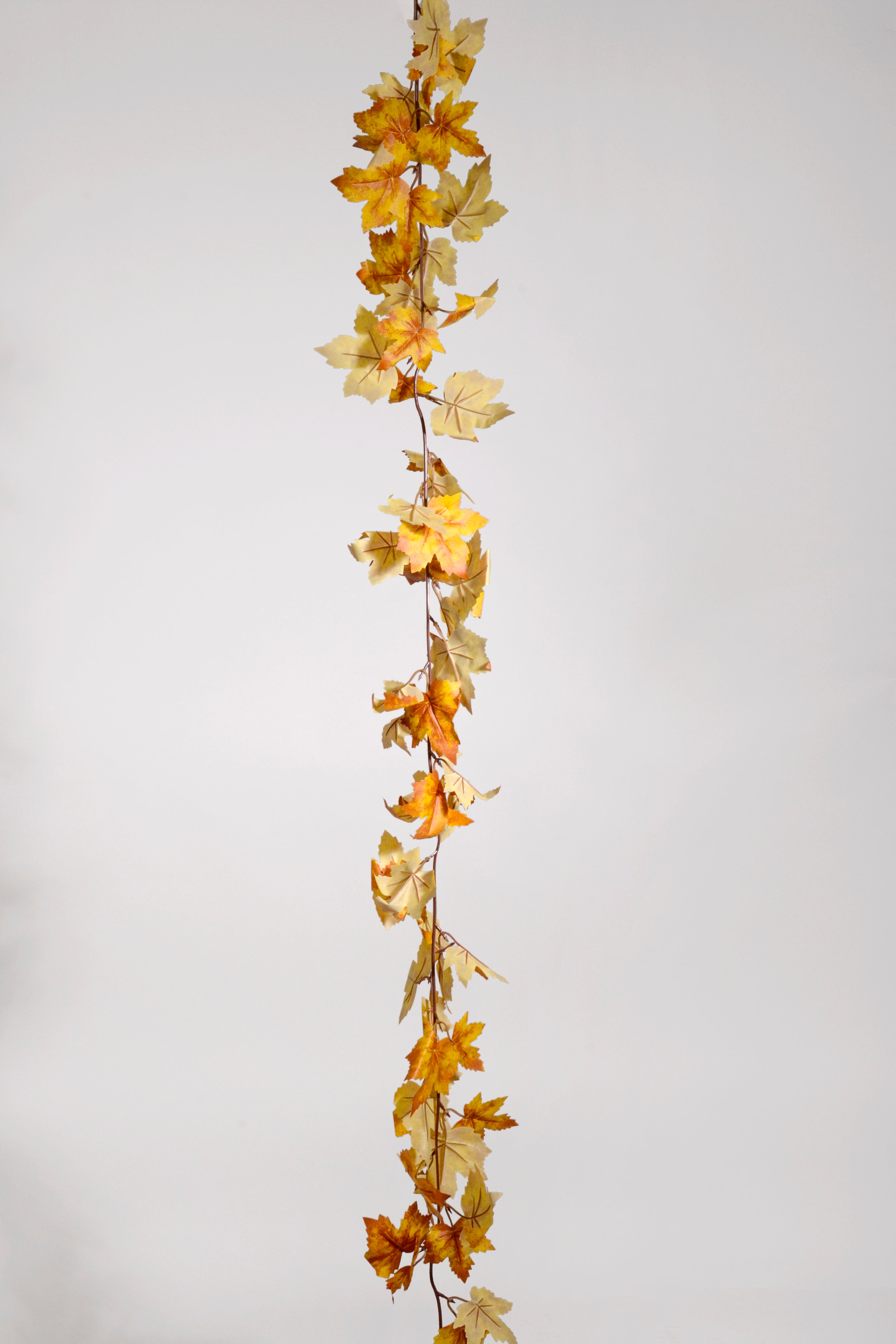 5.9Ft Artificial Maple Leave Garland Yellow