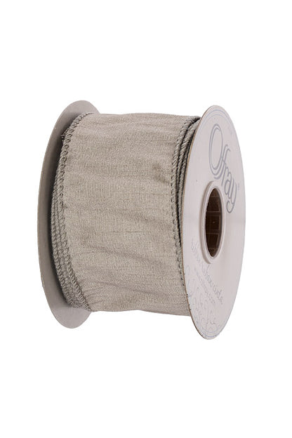 2-1/2" X 10Yds Wired Anisha Ribbon Driftwood