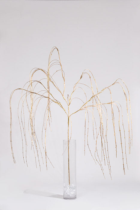 67" Metallic Willow Hanging Spray Gold