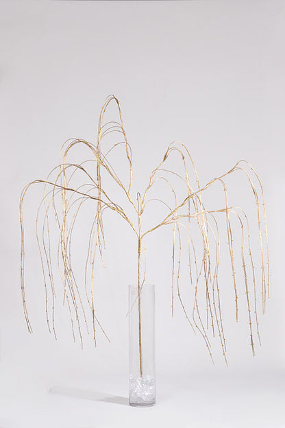 67" Metallic Willow Hanging Spray Gold