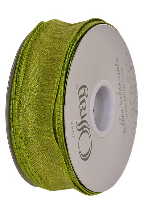 1.5" X 25 Yds Wired Anisha Ribbon Lemon Grass