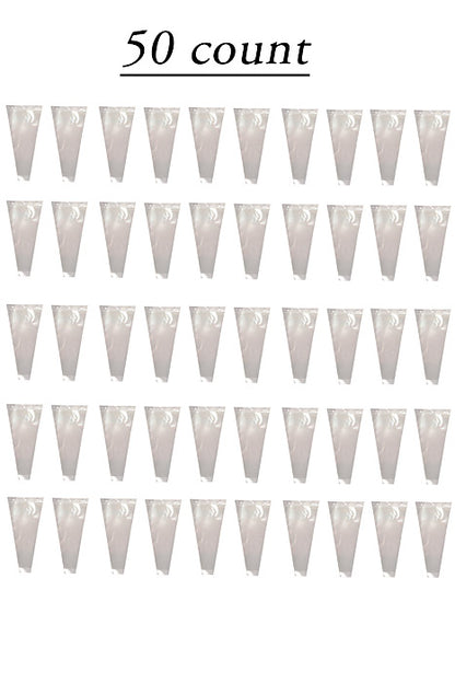 4" X 10.5" X 23.5" Floral Sleeves Clear Pkg/50