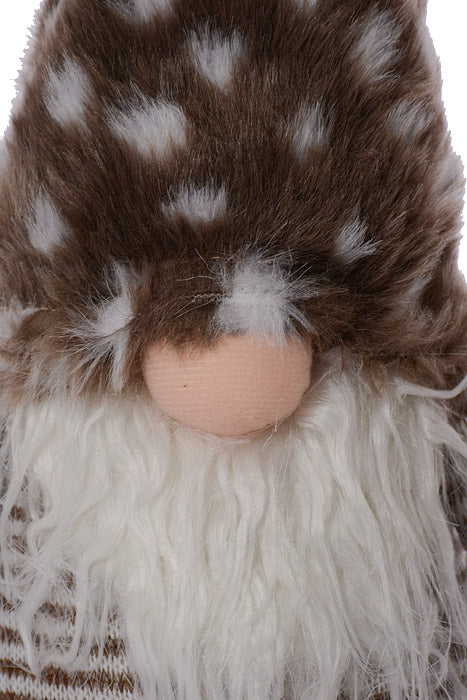 13" Standing Gnome Brown/White