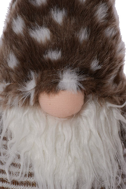 13" Standing Gnome Brown/White