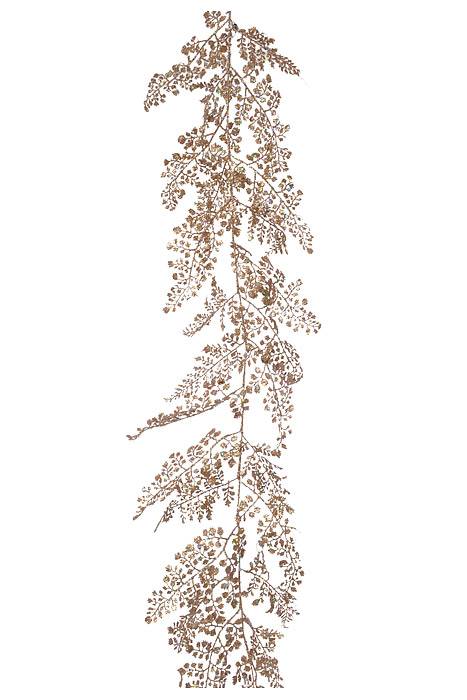 48" Glitter Sequin Maiden Hair Garland Champagne