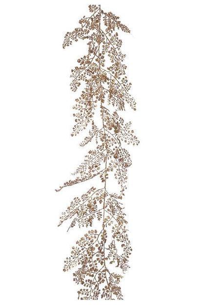 48" Glitter Sequin Maiden Hair Garland Champagne